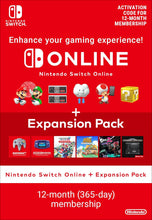 Nintendo Switch Online + Expansion Pack (Individual Membership) – Digital Download Code