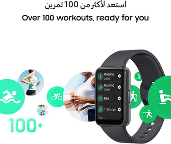 Samsung Galaxy Fit3 – Light & Sleek Fitness Band, 13-Day Battery, 100+ Exercises, Sleep Tracking, Dark Gray (Black)