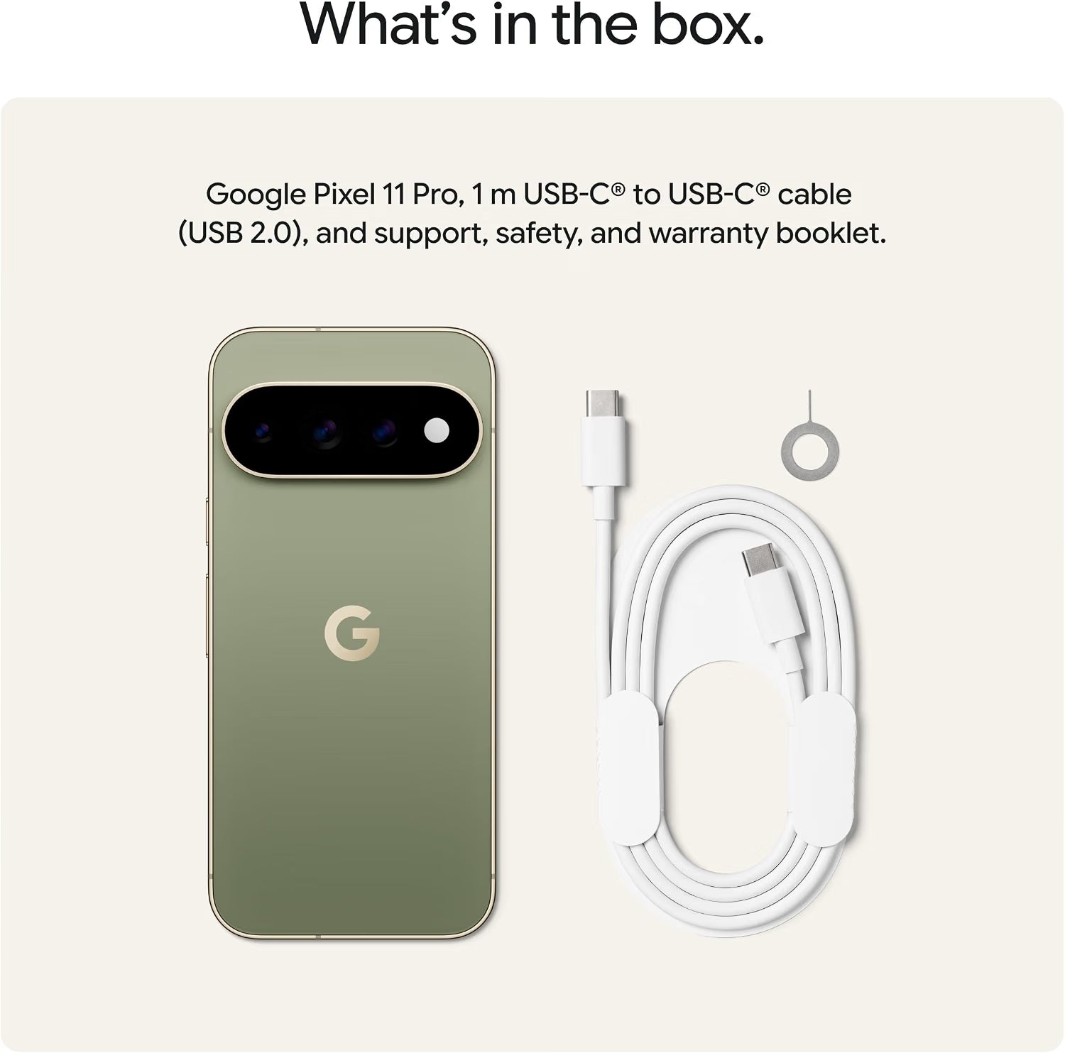 Google Pixel 11 Pro 512GB Olive SIM-Free Unlocked Mobile Phone