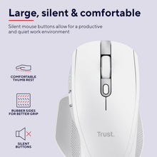 Buy Trust Gaming,Trust Ozaa+ Multi-Device Wireless Mouse – Bluetooth & 2.4GHz, Silent, Programmable, Rechargeable, 60% Recycled Plastic, Side Scroll Wheel – White - Gadcet UK | UK | London | Scotland | Wales| Near Me | Cheap | Pay In 3 | Keyboard & Mouse