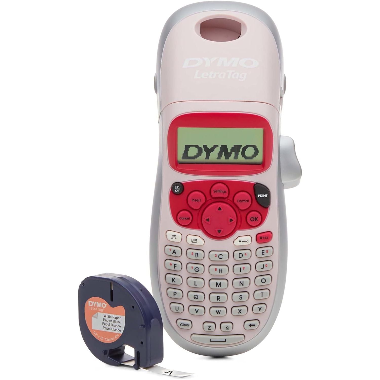 Buy Dymo,Dymo LetraTag LT-100H Handheld Label Maker - ABC Keyboard, 13-Character LCD, Home & Office Use, Pink - Gadcet UK | UK | London | Scotland | Wales| Near Me | Cheap | Pay In 3 | Desktop Thermal Label Printers