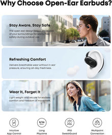 soundcore Anker V20i, Open-Ear Wireless Headphone, Adjustable Ear Hooks