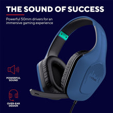 Buy Trust Gaming,Trust Gaming GXT 415B Zirox Lightweight Gaming Headset with 50mm Drivers for PC, Xbox, PS4, PS5, Switch, Mobile, 3.5 mm Jack, 2m Cable, Foldaway Microphone, Over-Ear Wired Headphones - Blue - Gadcet UK | UK | London | Scotland | Wales| Near Me | Cheap | Pay In 3 | Headphones & Headsets