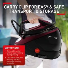 Buy TEFAL,Tefal Pro Express Protect Steam Generator Iron – 1.8L, 7.5 Bar, 140g/min Continuous Steam, 560g/min Boost, 2600W, Removable Scale Collector – Burgundy & Black (GV9230) - Gadcet UK | UK | London | Scotland | Wales| Near Me | Cheap | Pay In 3 | Irons