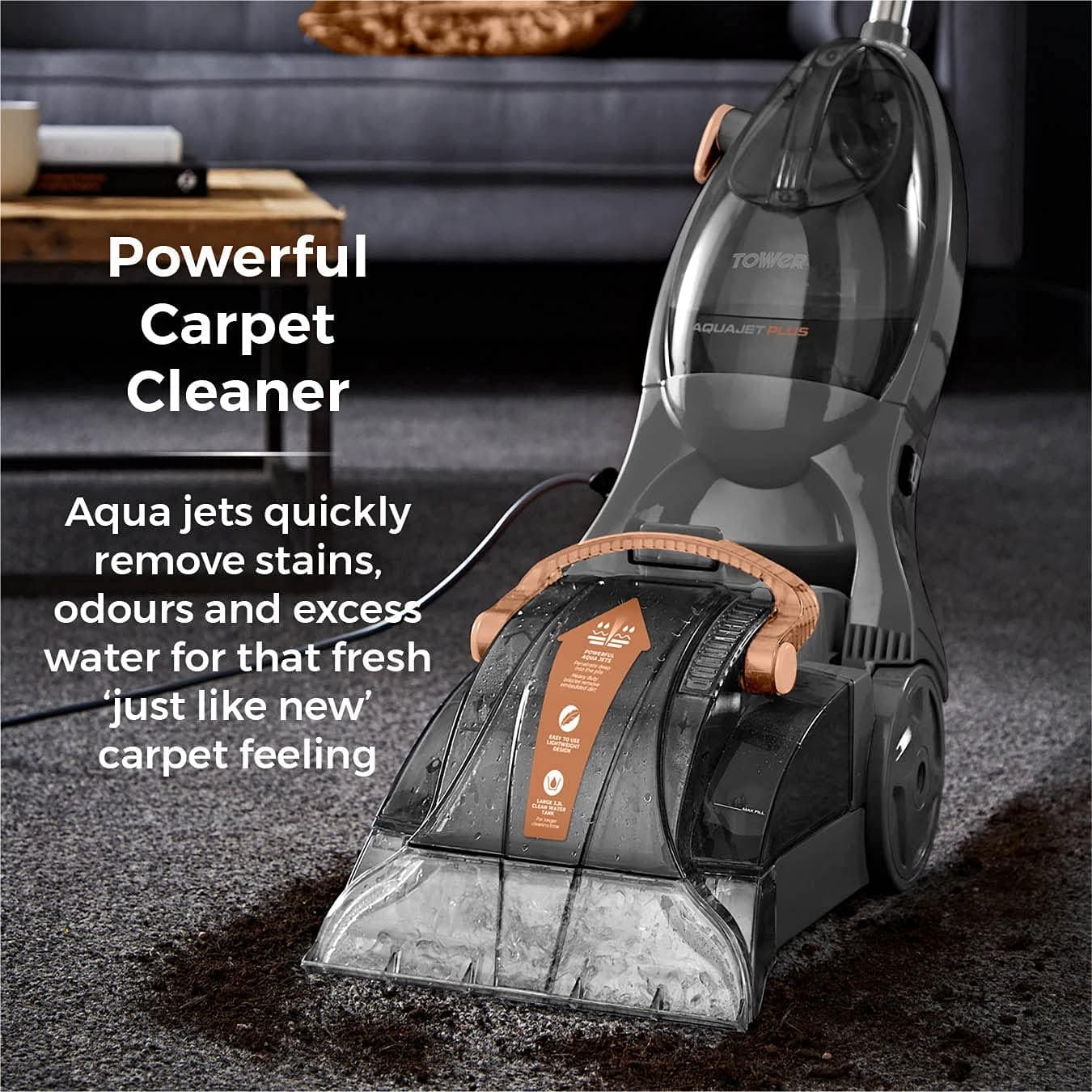 Buy TOWER,Tower T548003L TCW AQUAJET PLUS Carpet Washer - Rose Gold and Grey - Gadcet UK | UK | London | Scotland | Wales| Ireland | Near Me | Cheap | Pay In 3 | Vacuum Cleaner
