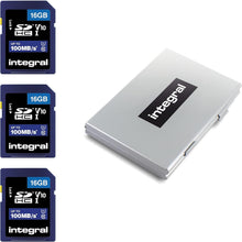 Buy Integral,Integral 16GB SD 3-Pack Cards with 6-Slot Protective Metal Case - High Speed SDHC, Up to 100MB/s, V10 UHS U1 - Gadcet UK | UK | London | Scotland | Wales| Near Me | Cheap | Pay In 3 | Memory Card