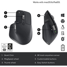 Buy Logitech,Logitech MX Master 3S - Wireless Performance Mouse with Ultra-fast Scrolling, Ergo, 8K DPI, Track on Glass, Quiet Clicks, USB-C, Bluetooth, Windows, Linux, Chrome - Grey - Gadcet.com | UK | London | Scotland | Wales| Ireland | Near Me | Cheap | Pay In 3 | Keyboard & Mouse