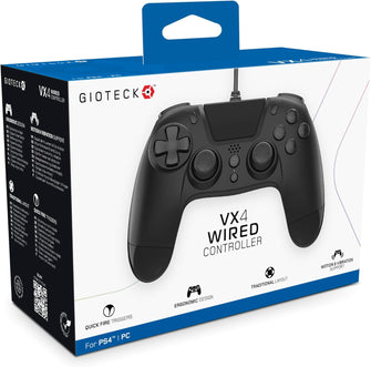 Buy Gioteck,Gioteck VX4 Wired Controller - PlayStation 4 - Gadcet UK | UK | London | Scotland | Wales| Near Me | Cheap | Pay In 3 | Game Controllers