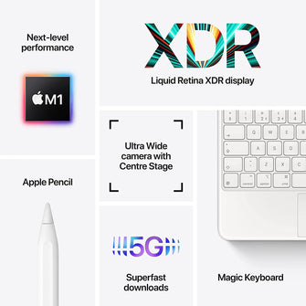 Buy Apple,Apple iPad Pro 12.9 5th Gen 256GB 5G Cellular / Wi-Fi In Silver - Unlocked - Gadcet.com | UK | London | Scotland | Wales| Ireland | Near Me | Cheap | Pay In 3 | Tablet Computers