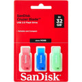 Buy SanDisk,SanDisk Cruzer Blade 32GB USB Flash Drive (3-Pack) – Blue, Pink, Green - Gadcet UK | UK | London | Scotland | Wales| Near Me | Cheap | Pay In 3 | USB Flash Drives