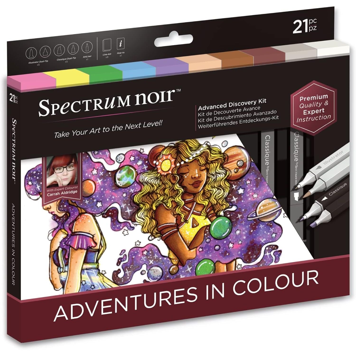 Buy Spectrum,Spectrum Noir Advanced Discovery Adult Colouring & Art Kit – Alcohol Ink Markers, Art Liners & Printed Art Sheets - Gadcet UK | UK | London | Scotland | Wales| Near Me | Cheap | Pay In 3 | Art & Craft Paint