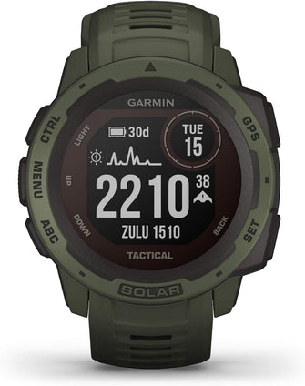 Buy Garmin,Garmin Instinct Solar Tactical, Solar-powered Rugged Outdoor Smartwatch with Tactical Features, Built-in Sports Apps and Health Monitoring - Moss Green - Gadcet UK | UK | London | Scotland | Wales| Ireland | Near Me | Cheap | Pay In 3 | Watches