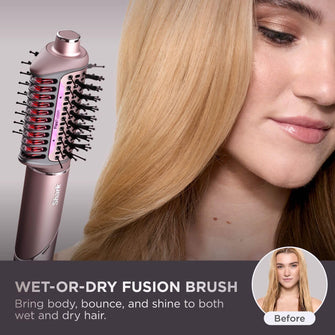 Shark FlexFusion Multi-Styler (HD652SUK) – Hair Dryer & Ceramic Straightener with 5 Attachments, No Heat Damage, Scalp Shield & Storage Case – Cosmic Blush