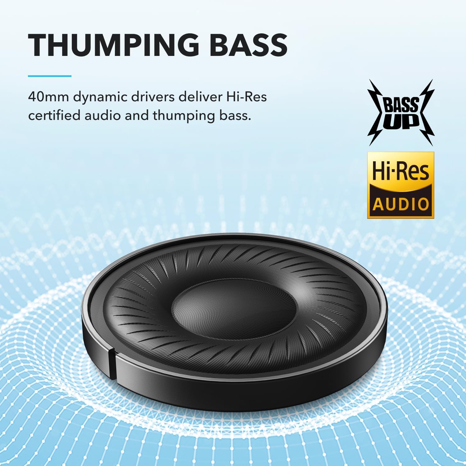 soundcore Anker Q20i, Hybrid Active Noise Cancelling Foldable Headphones