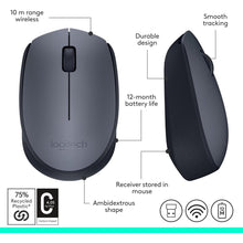 Buy Logitech,Logitech M170 Wireless Mouse – 2.4GHz, USB Nano Receiver, 12-Month Battery, Black/Grey - Gadcet UK | UK | London | Scotland | Wales| Near Me | Cheap | Pay In 3 | Keyboard & Mouse