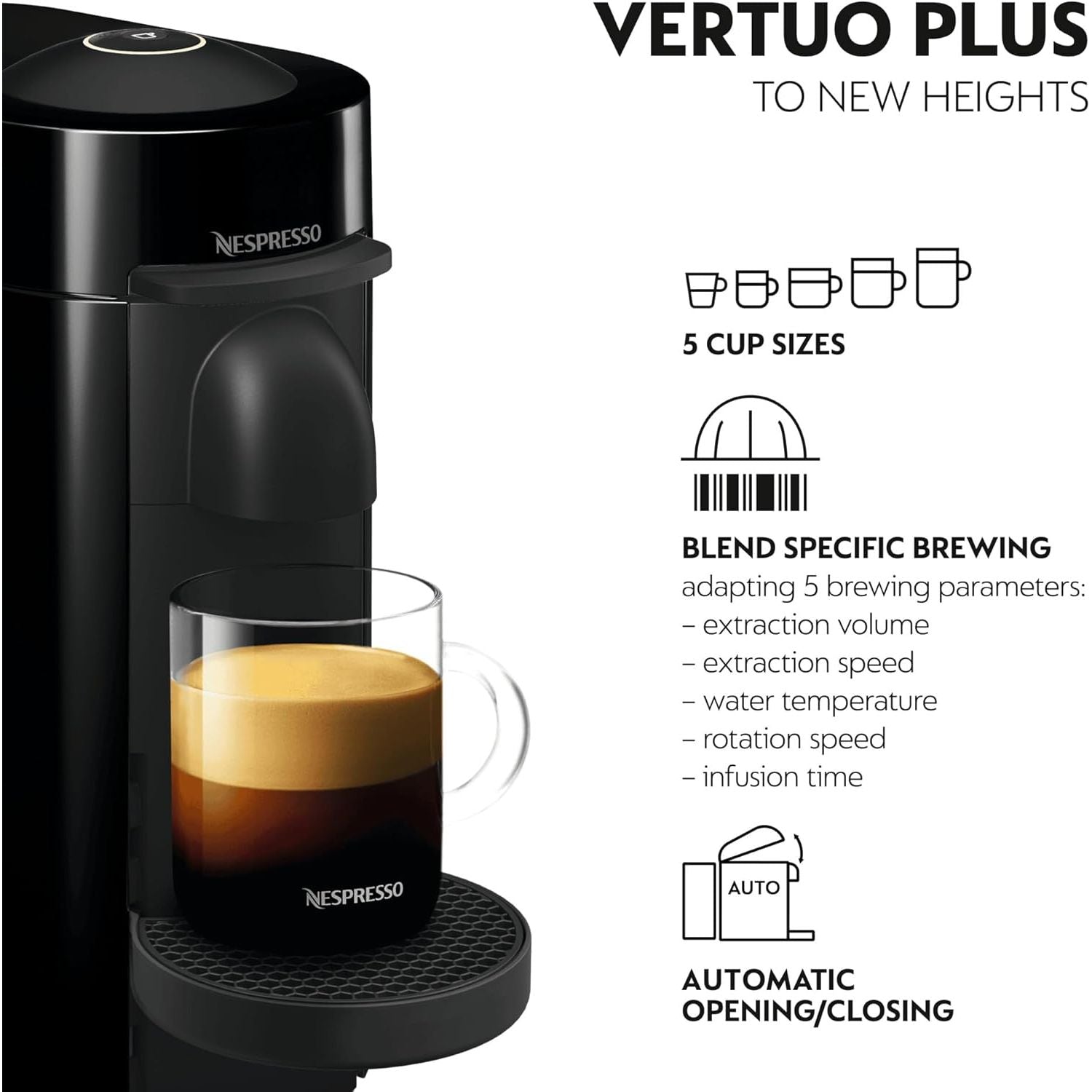 Buy Nespresso,Nespresso Vertuo Plus by De’Longhi Pod Coffee Machine Black – One-Touch Coffee & Espresso Machine - Gadcet UK | UK | London | Scotland | Wales| Near Me | Cheap | Pay In 3 | Coffee Makers & Espresso Machines