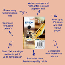 Buy Epson,Epson 16XL Black Pen & Crossword High Yield Genuine, DURABrite Ultra Ink - Gadcet UK | UK | London | Scotland | Wales| Near Me | Cheap | Pay In 3 | Toner & Inkjet Cartridges