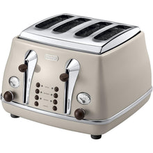 Buy De'Longhi,De'Longhi Icona Vintage 4-Slot Toaster - Reheat, Defrost, One-Side Bagel, 6 Browning Settings, Beige - CTOV4003BG - Gadcet UK | UK | London | Scotland | Wales| Near Me | Cheap | Pay In 3 | Toaster