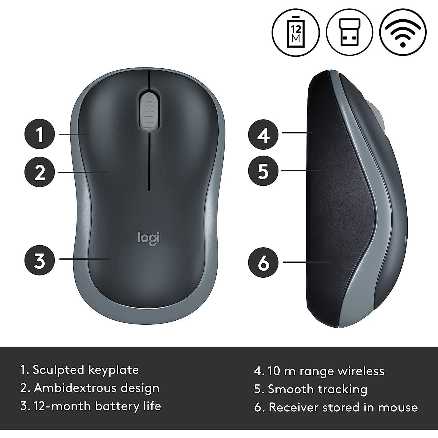 Buy Logitech,Logitech M185 Wireless Mouse - Grey - Gadcet UK | UK | London | Scotland | Wales| Ireland | Near Me | Cheap | Pay In 3 | Mouse Pads