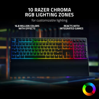 Buy Razer,Razer Ornata V2 - Gaming Keyboard with Mecha-Membrane Keys (Hybrid Mecha-Membrane Switch, Chroma RGB Backlight, Digital Volume Wheel, Ergonomic Wrist Rest) UK-Layout | Black - Gadcet.com | UK | London | Scotland | Wales| Ireland | Near Me | Cheap | Pay In 3 | gaming keyboard