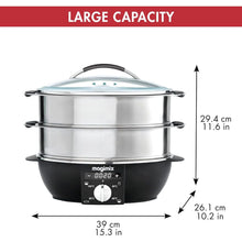 Buy Magimix,Magimix Multifunctional Food Steamer - 12.2L, 2 Tiers, Removable Base, Stainless Steel - Gadcet UK | UK | London | Scotland | Wales| Near Me | Cheap | Pay In 3 | Kitchen & Home Appliances