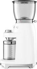 Buy Smeg,Smeg CGF01WHUK Coffee Grinder, Aluminium Construction, 50's Retro Style, 8 Programme Settings and 3 Grinding Grades, White - Gadcet UK | UK | London | Scotland | Wales| Near Me | Cheap | Pay In 3 | Small Kitchen Appliances