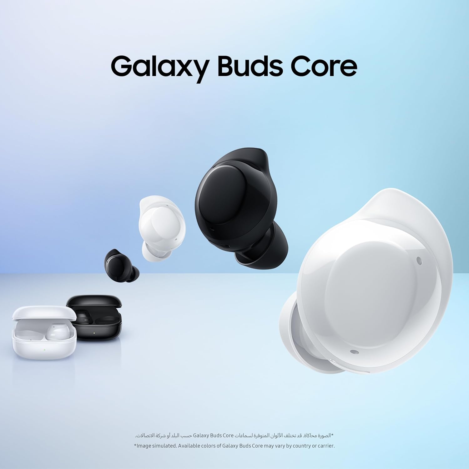 Buy Samsung,Samsung Galaxy Buds core with Active Noise Cancellation and Galaxy AI voice translation White - Gadcet UK | UK | London | Scotland | Wales| Near Me | Cheap | Pay In 3 | In-Ear Headphones