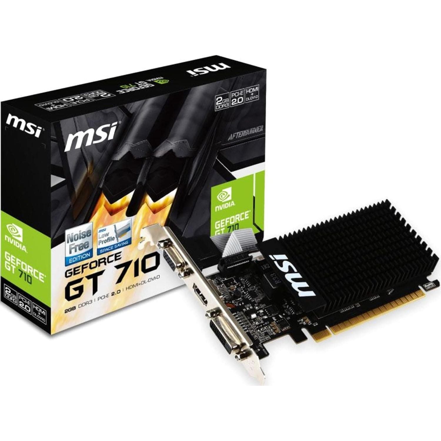 Buy Gadcet UK,MSI GeForce GT 710 2GD3H LP Graphics Card 2GB DDR3, 954MHz, Low Profile, Low Consumption, VGA, DVI-D, HDMI, HTPC, Silent Passive Fanless Cooling System - Gadcet UK | UK | London | Scotland | Wales| Near Me | Cheap | Pay In 3 | Graphics Cards