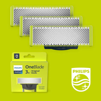 Buy Gillette,Philips OneBlade Original Replacement Blades, For OneBlade Electric Shaver and Trimmer, Durable Stainless Steel, Trim, Edge and Shave, 3 pack - Gadcet UK | UK | London | Scotland | Wales| Near Me | Cheap | Pay In 3 | Shaving & Grooming