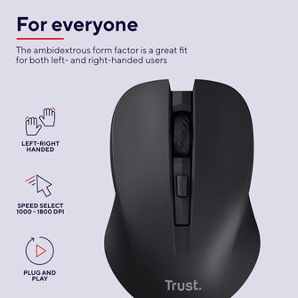 Trust Mydo Silent Wireless Mouse – Eco-Friendly & Quiet Performance