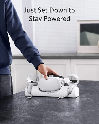 Buy Anker,Anker Charging Dock for Oculus Quest 2, USB-C Charger and Cable - Gadcet.com | UK | London | Scotland | Wales| Ireland | Near Me | Cheap | Pay In 3 | Power Adapters & Chargers