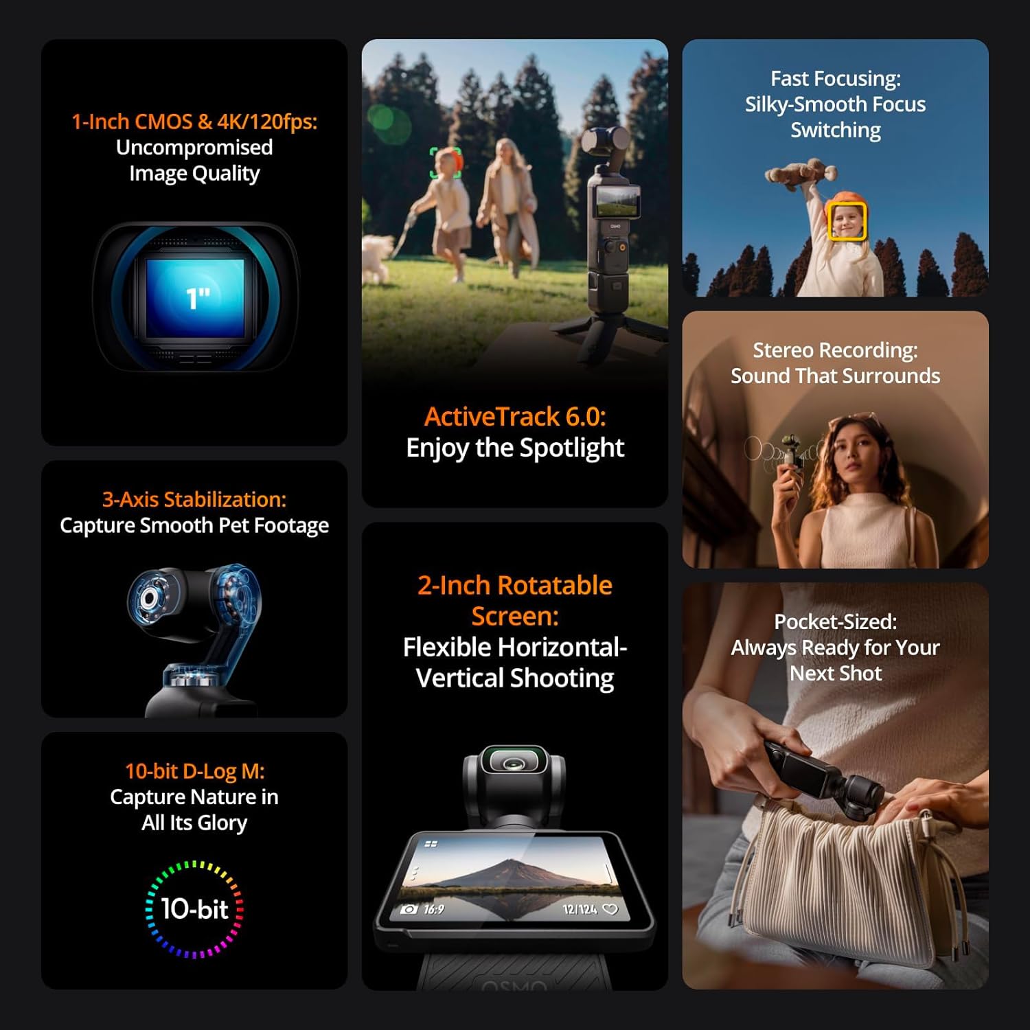 Buy DJI,DJI Osmo Pocket 3 Creator Combo – Vlogging Camera with 1'' CMOS Sensor, 4K/120fps Video, 3-Axis Stabilization, Face/Object Tracking, Fast Focusing, Included Microphone, Digital Camera for Photography - Gadcet UK | UK | London | Scotland | Wales| Near Me | Cheap | Pay In 3 | Action Video Cameras