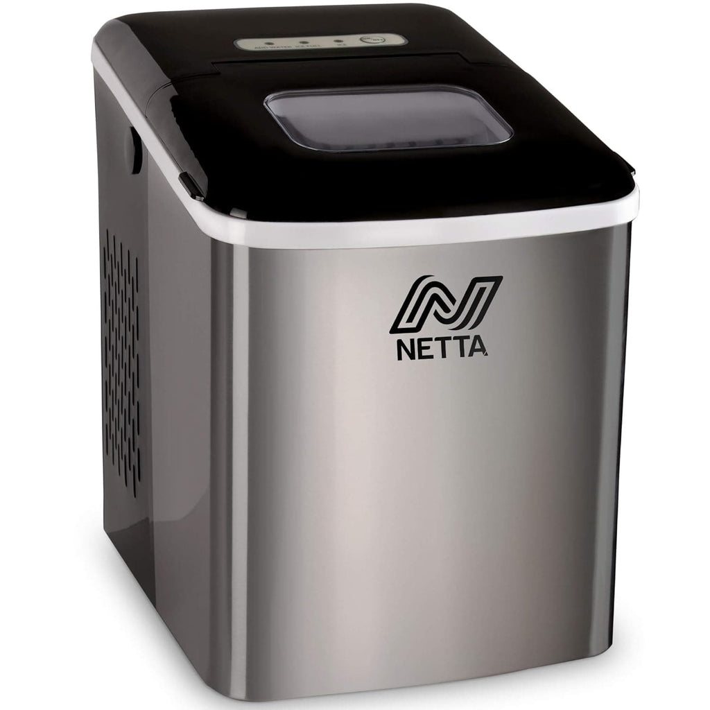 NETTA Ice Maker Machine, 12kg/24hr, Quick 10-Min Cubes, 1.8L Tank, No ...