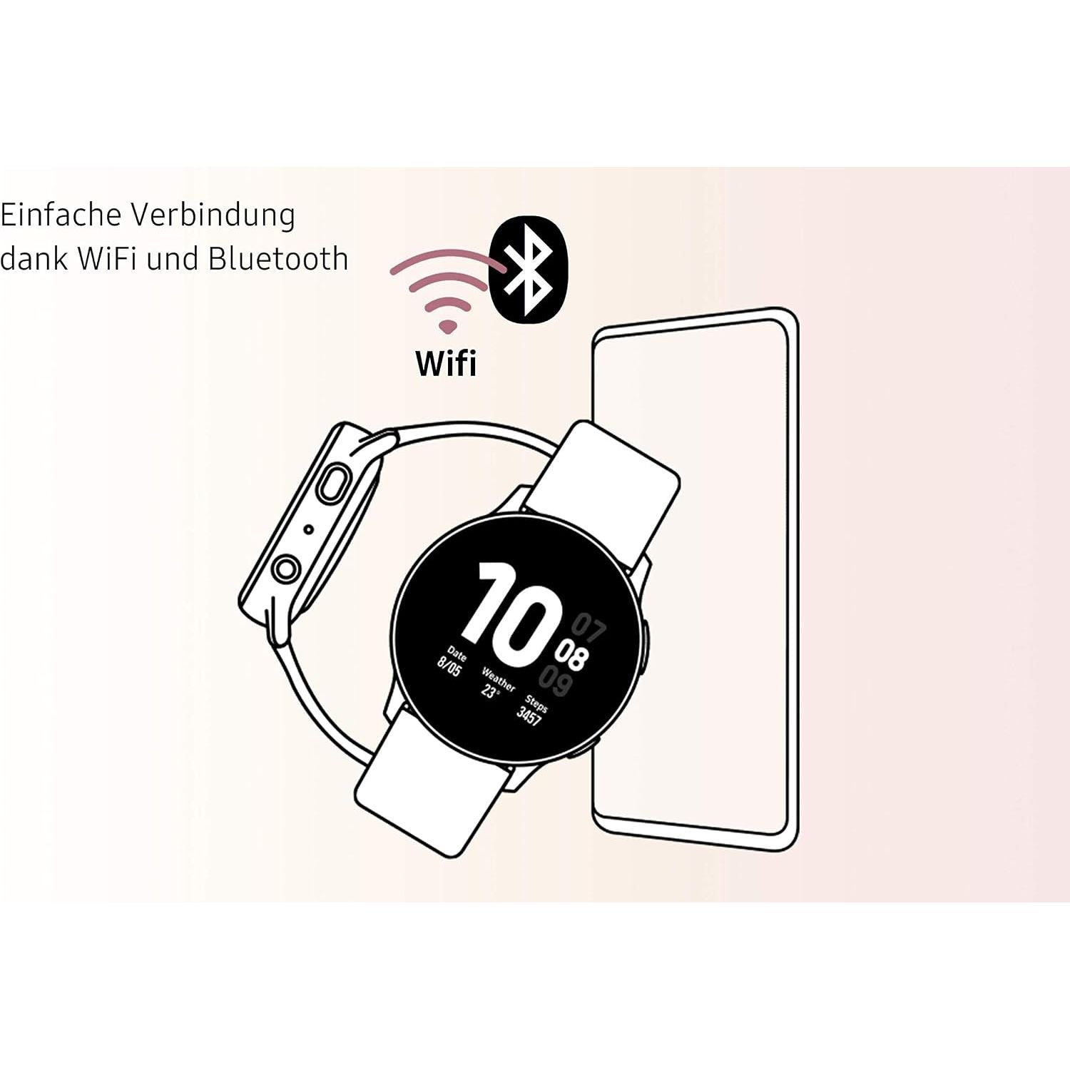 Samsung Galaxy Watch Active2 40mm Bluetooth Smartwatch – Fitness Tracking, GPS and Heart Rate Monitor – Pink Gold