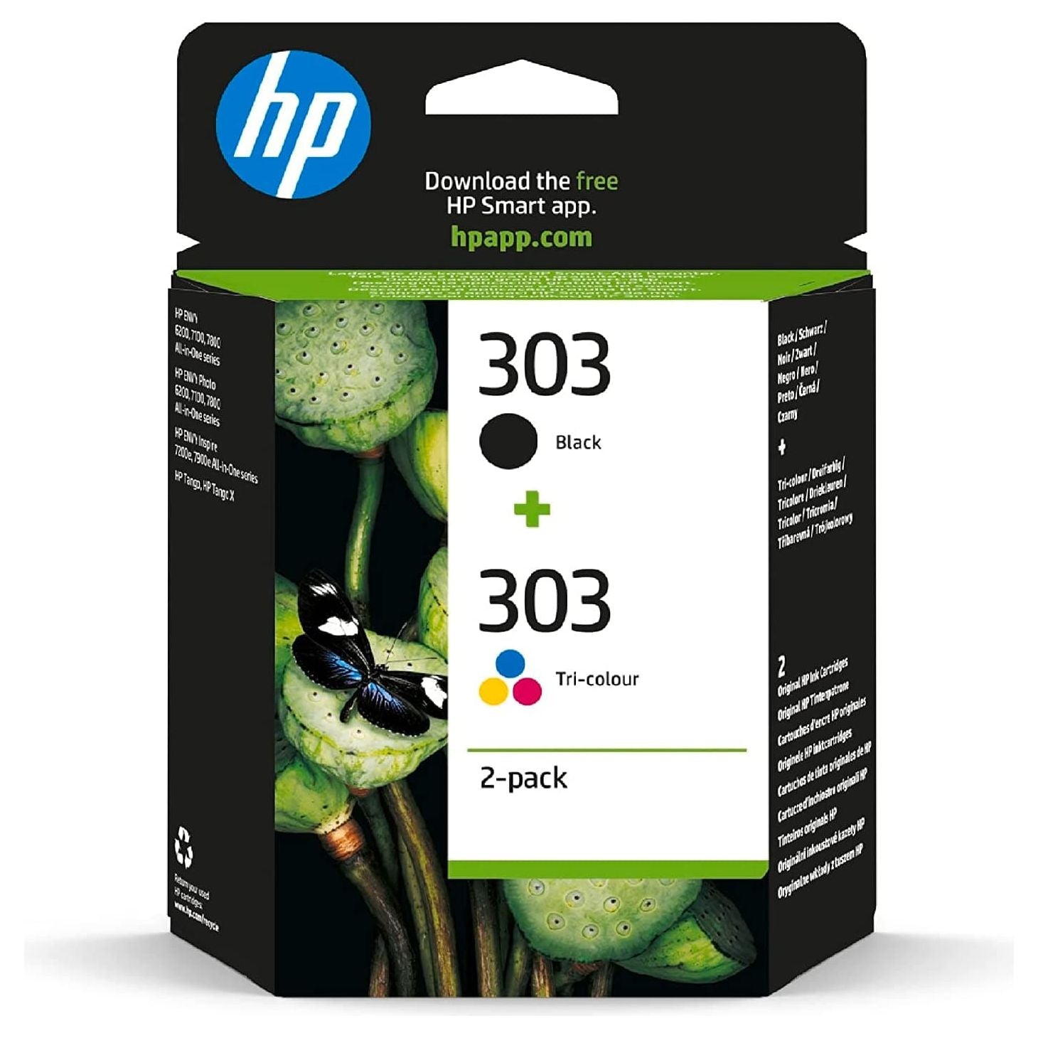 HP,HP 303 (3YM92AE) Original Printer Cartridges Multipack (1xblack, 1xcolor) - Gadcet.com