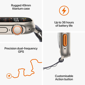 Buy Apple,Apple Watch Ultra 2 [GPS + Cellular 49mm] Smartwatch with Rugged Titanium Case & Orange Ocean Band - Gadcet UK | UK | London | Scotland | Wales| Near Me | Cheap | Pay In 3 | Smart Watches