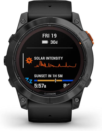 Buy Garmin,GARMIN Fenix 7X Pro, Slate Grey Stainless Steel, Black Band - Gadcet UK | UK | London | Scotland | Wales| Ireland | Near Me | Cheap | Pay In 3 | Watches