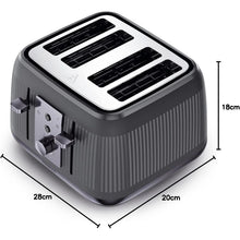 Buy Kenwood,Kenwood Dusk Toaster, 4 Slot Toaster, Reheat, 5 Browning Settings, Defrost and Cancel Functions, Pull Crumb Tray, TFP30.000GY, 1800W, Slate Grey - Gadcet UK | UK | London | Scotland | Wales| Near Me | Cheap | Pay In 3 | Toasters