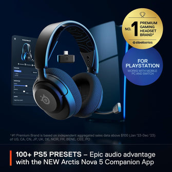 Buy SteelSeries,SteelSeries Arctis Nova 5P Wireless Gaming Headset for PS5, 100+ Audio Presets, 60H Battery, 2.4GHz/BT, ClearCast Gen2 Mic, PS4, PC, Switch, Mobile - Gadcet UK | UK | London | Scotland | Wales| Near Me | Cheap | Pay In 3 | Headsets
