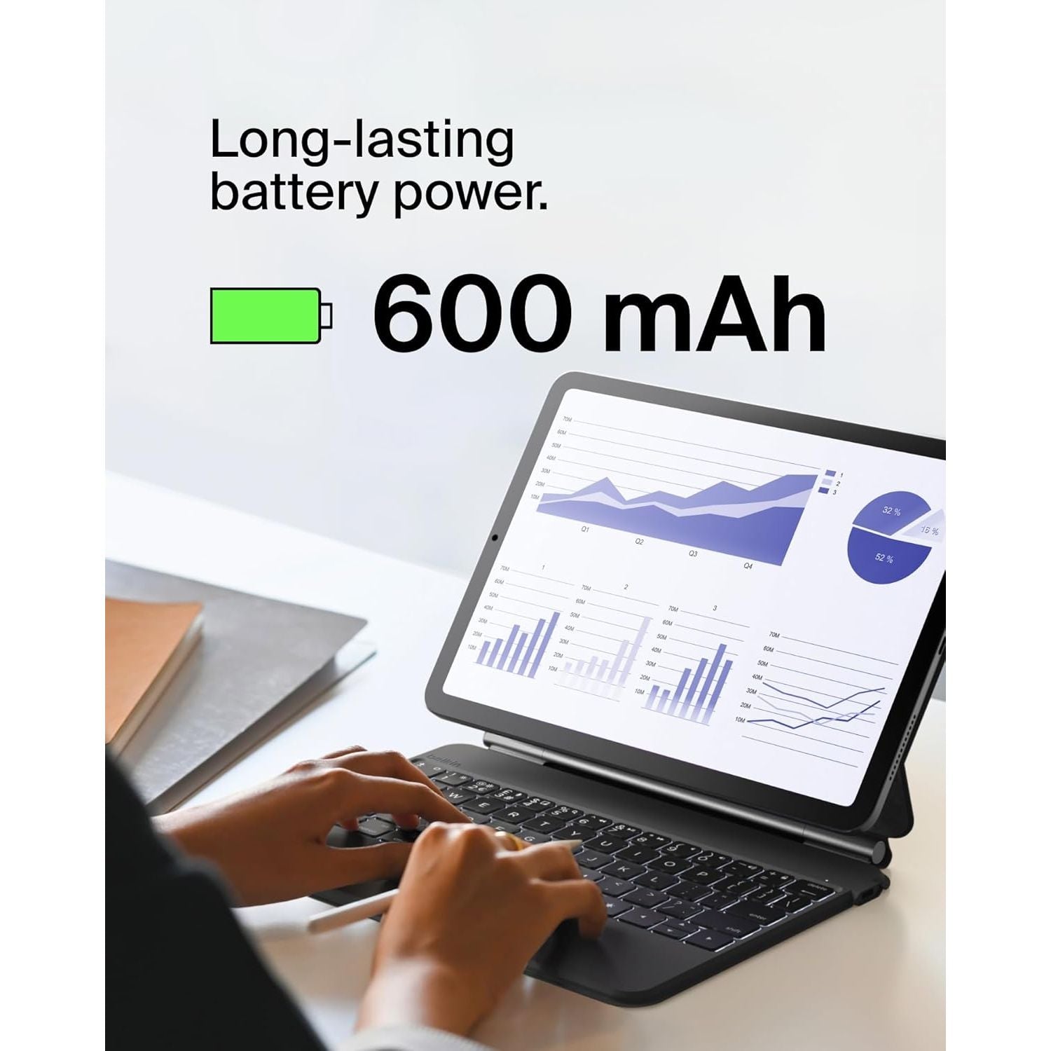 Buy Cashtro Ltd,Belkin iPad Pro 13 inch (M4) 2024 Keyboard Case - Black - Gadcet UK | UK | London | Scotland | Wales| Near Me | Cheap | Pay In 3 | Keyboard Trays & Platforms