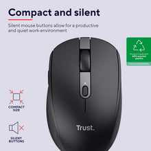 Buy Trust Gaming,Trust Ozaa Silent Wireless Bluetooth Mouse - Rechargeable, Multi-Device, Compact, 60% Recycled Plastic, for PC/Laptop/Mac/Android - Black - Gadcet UK | UK | London | Scotland | Wales| Near Me | Cheap | Pay In 3 | Keyboard & Mouse
