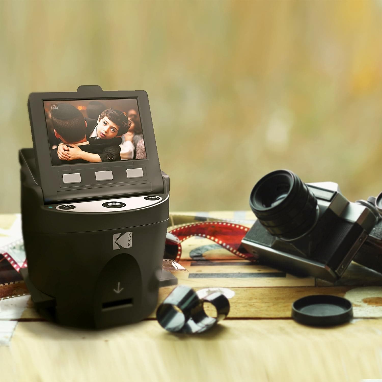 Buy Kodak,Kodak RODFS35 SCANZA Digital Film Scanner, Converts 35mm, 126, 110, Super 8, and 8mm Film Negatives and Slides to JPEG, Large 3.5" Tilt-Up LCD, EasyLoad Film Inserts, Black - Gadcet UK | UK | London | Scotland | Wales| Near Me | Cheap | Pay In 3 | Camera & Optic Accessories