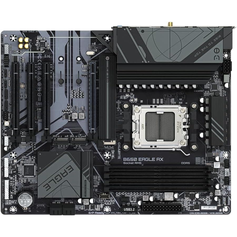Buy Gigabyte,Gigabyte B650 EAGLE AX Motherboard for AMD Ryzen 7000, 12+2+2 VRM, DDR5 7600MHz OC, PCIe 5.0/4.0 M.2, Wi-Fi 6E, GbE LAN, USB 3.2 Gen2 - Gadcet UK | UK | London | Scotland | Wales| Near Me | Cheap | Pay In 3 | Motherboards