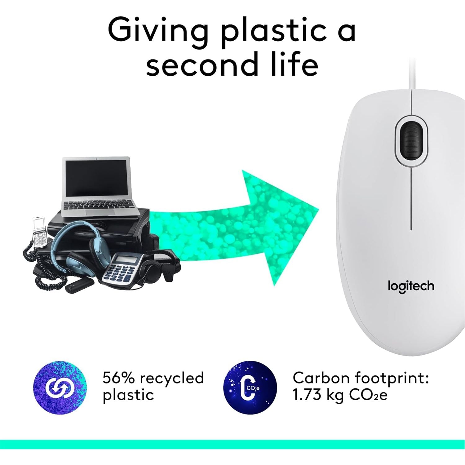 Buy Logitech,Logitech M100 Wired USB Mouse – 1000 DPI Optical Tracking, 3 Buttons, Ambidextrous – Compatible with PC, Mac & Laptop – White - Gadcet UK | UK | London | Scotland | Wales| Near Me | Cheap | Pay In 3 | Keyboard & Mouse