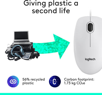 Buy Logitech,Logitech M100 Wired USB Mouse – 1000 DPI Optical Tracking, 3 Buttons, Ambidextrous – Compatible with PC, Mac & Laptop – White - Gadcet UK | UK | London | Scotland | Wales| Near Me | Cheap | Pay In 3 | Keyboard & Mouse