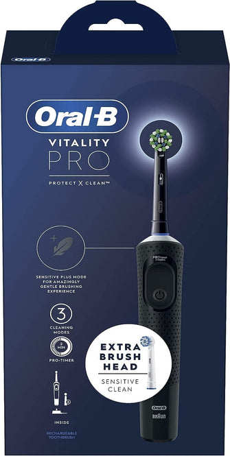 Buy Oral-B,Oral-B Vitality Pro Electric Toothbrush - Black - Gadcet.com | UK | London | Scotland | Wales| Ireland | Near Me | Cheap | Pay In 3 | Health & Beauty