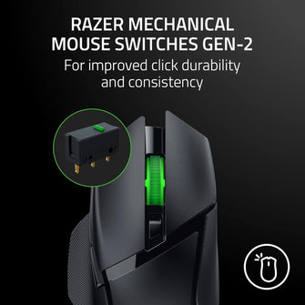 Razer Basilisk V3 X HyperSpeed Wireless Gaming Mouse – 18K DPI Sensor, 9 Customisable Controls, Chroma RGB, Black