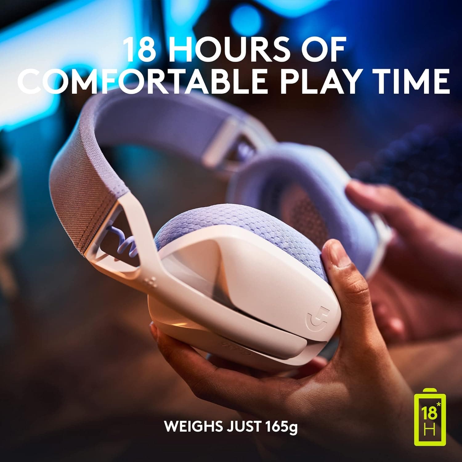 Buy Logitech,Logitech G435 LIGHTSPEED & Bluetooth Wireless Gaming Headset - Ultra Lightweight 165g over-ear headphones, built-in mics, 18h battery, compatible with Dolby Atmos, PC, PS4, PS5, Mobile - White - Gadcet UK | UK | London | Scotland | Wales| Near Me | Cheap | Pay In 3 | Headphones & Headsets