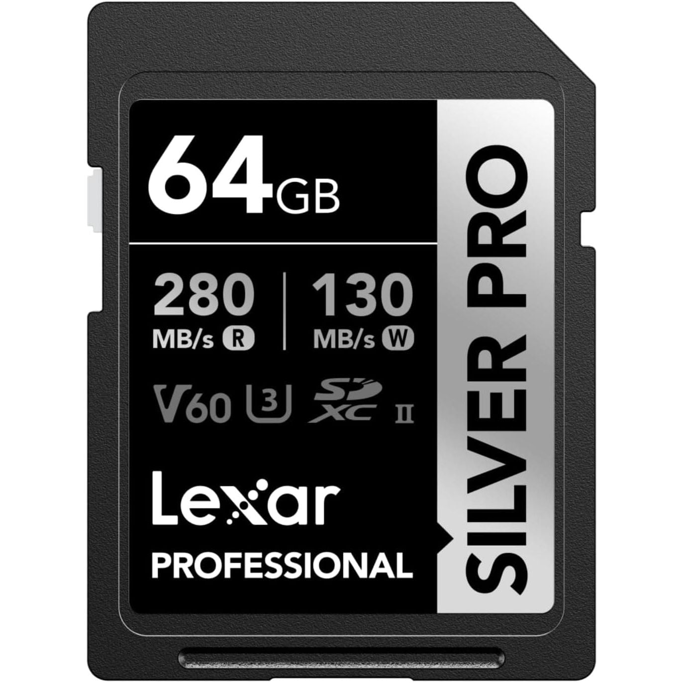 Buy Lexar,Lexar Silver Pro SD Card 64GB, UHS-II Memory Card, V60, U3, C10, SDXC Card, Up To 280MB/s Read, for Professional Photographer, Videographer, Enthusiast (LSDSIPR064G-BNNAA) - Gadcet UK | UK | London | Scotland | Wales| Ireland | Near Me | Cheap | Pay In 3 | Memory Card
