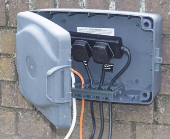 Buy Masterplug,Masterplug IP54 Weatherproof Enclosure Lead & Timer 4 Gang 8mGrey - Gadcet UK | UK | London | Scotland | Wales| Near Me | Cheap | Pay In 3 | Electrical Switches